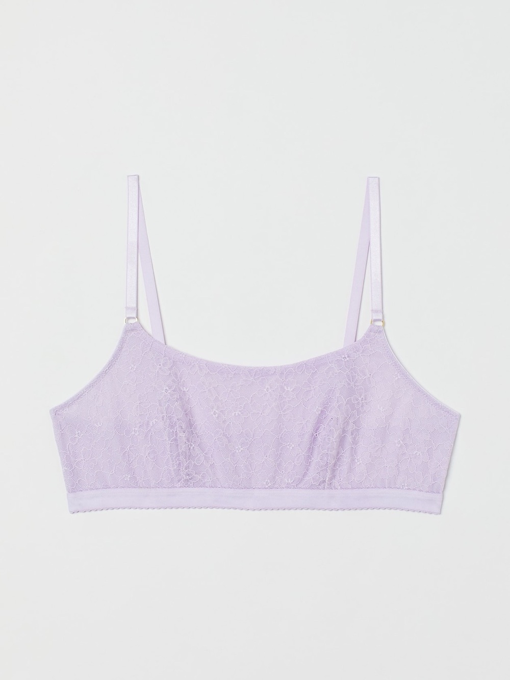 H&M NWT XL Lace Bralette bra Cami crop top purple Lavender